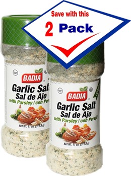 Badia Garlic Salt with Parsley 11 oz Pack of 2